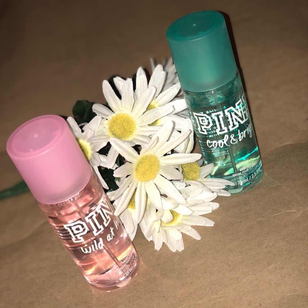 Two VS PINK body sprays.